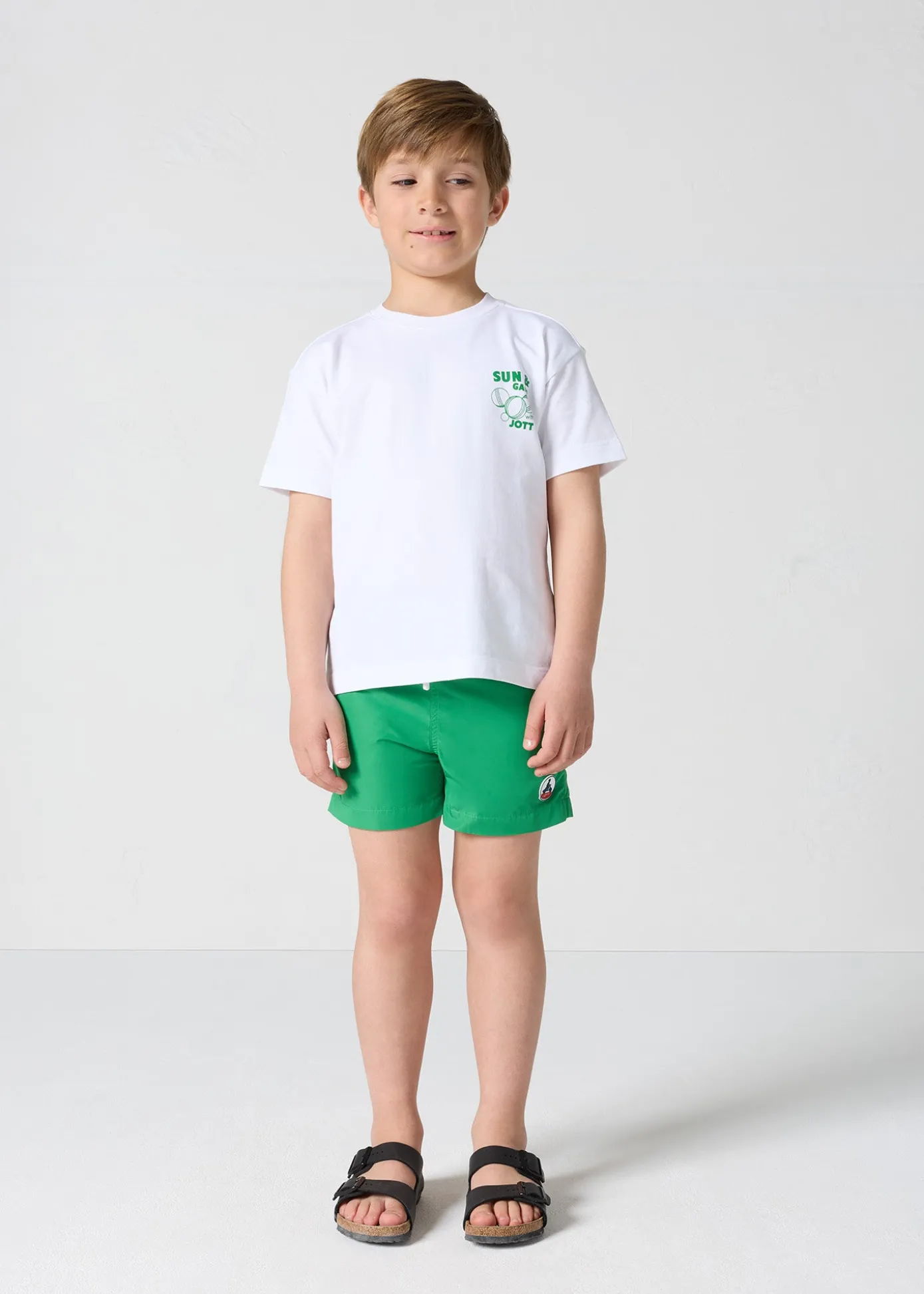T-shirt enfant col rond imprimé Blanc Mattia