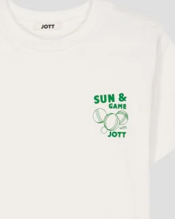 T-shirt enfant col rond imprimé Blanc Mattia