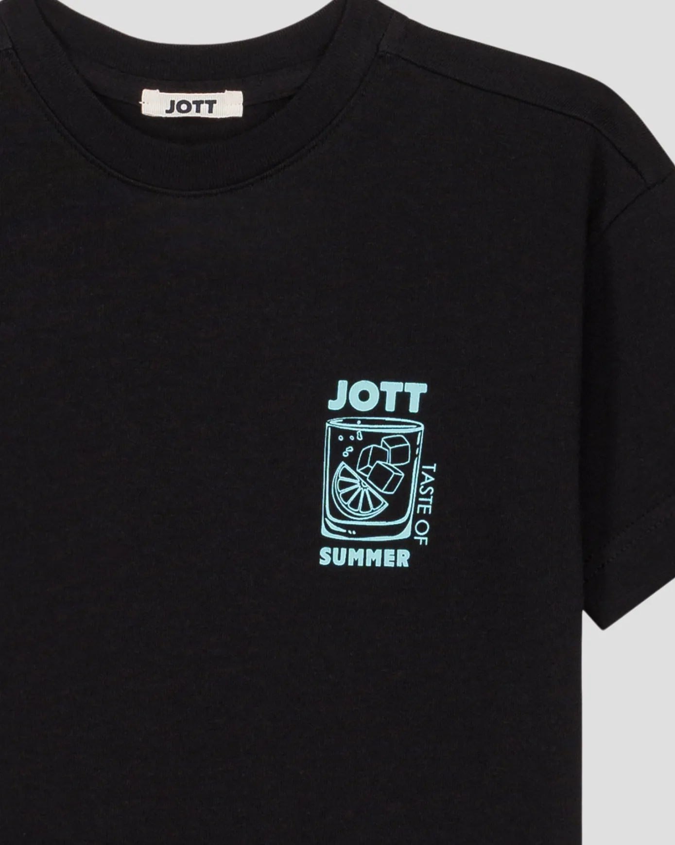 T-shirt enfant col rond imprimé Noir Mattia