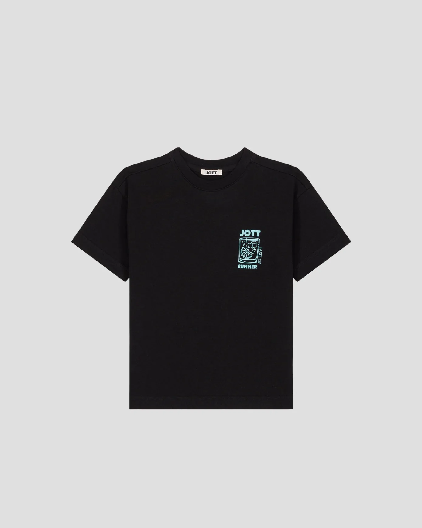 T-shirt enfant col rond imprimé Noir Mattia