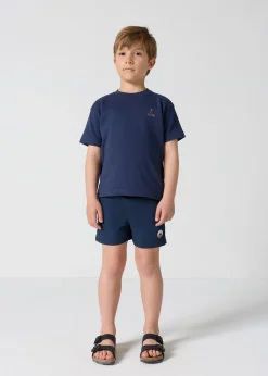 T-shirt enfant col rond Marine Yuan