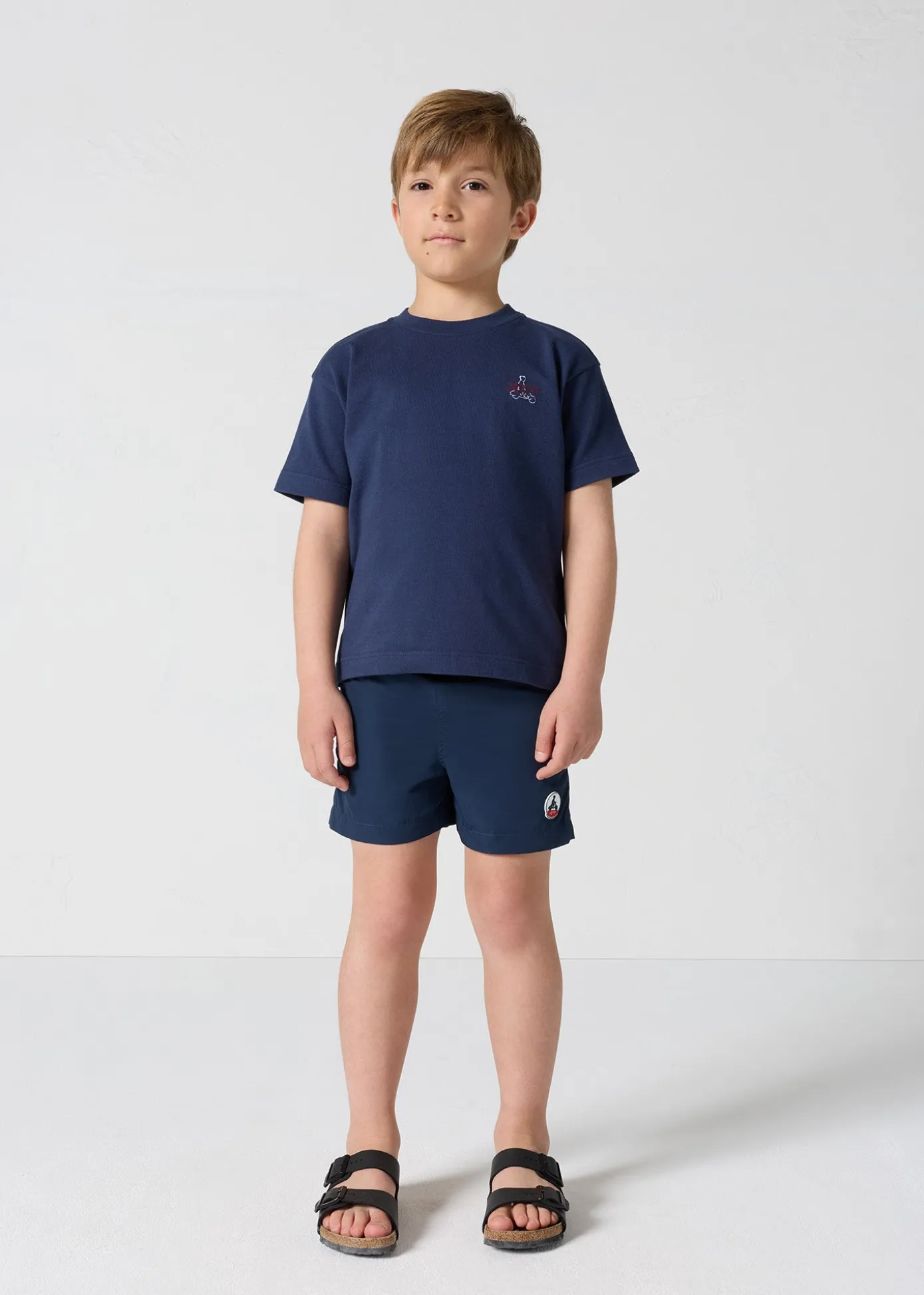 T-shirt enfant col rond Marine Yuan