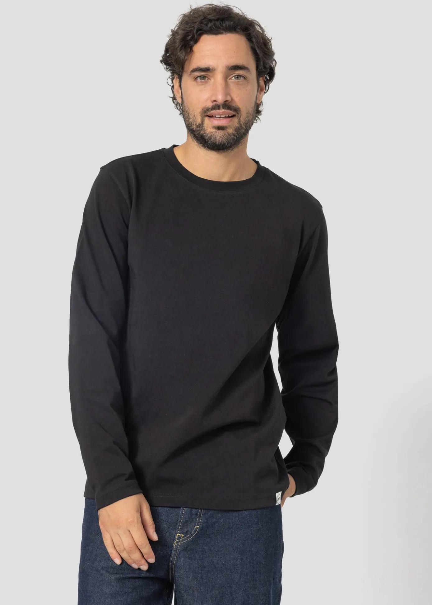 T-shirt manches longues Noir Emilio
