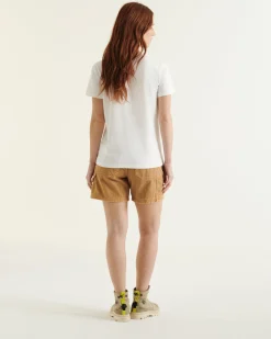 T-shirt uni col V en coton biologique Blanc Cancun 2.0
