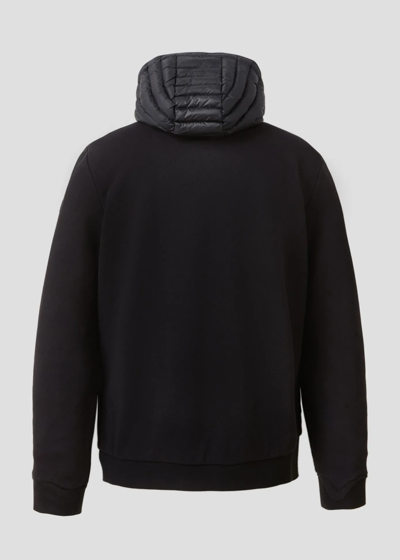 Veste bi-matière à capuche Noir Gummy 2.0