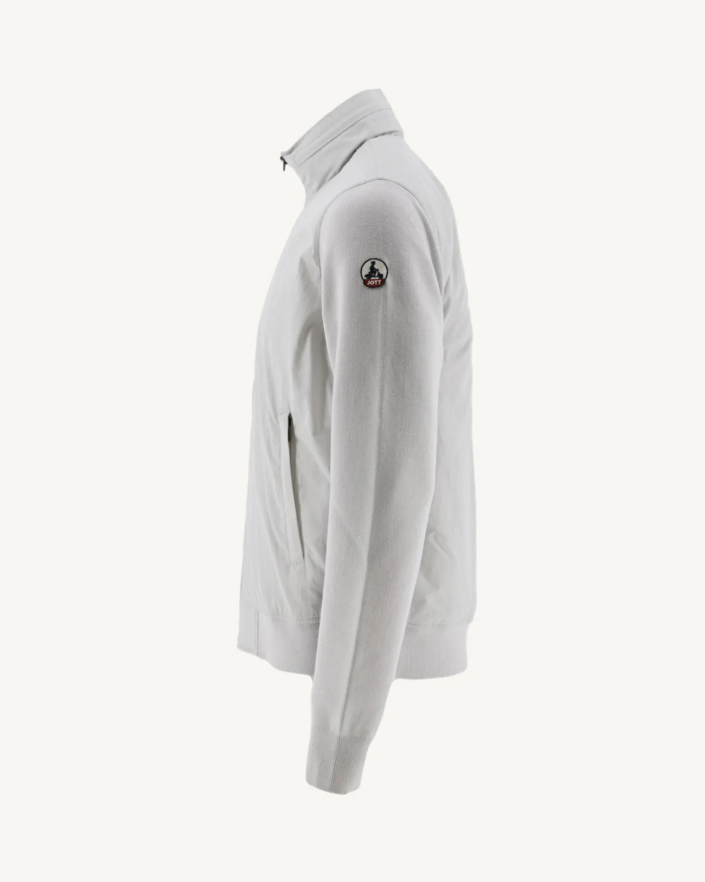 Veste à capuche bi-matière Gris clair Bardenas