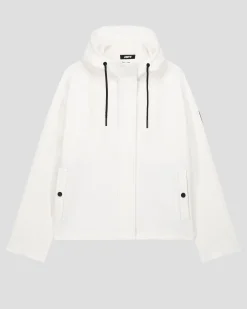 Veste courte bimatière 'oversize' Blanc Ellen