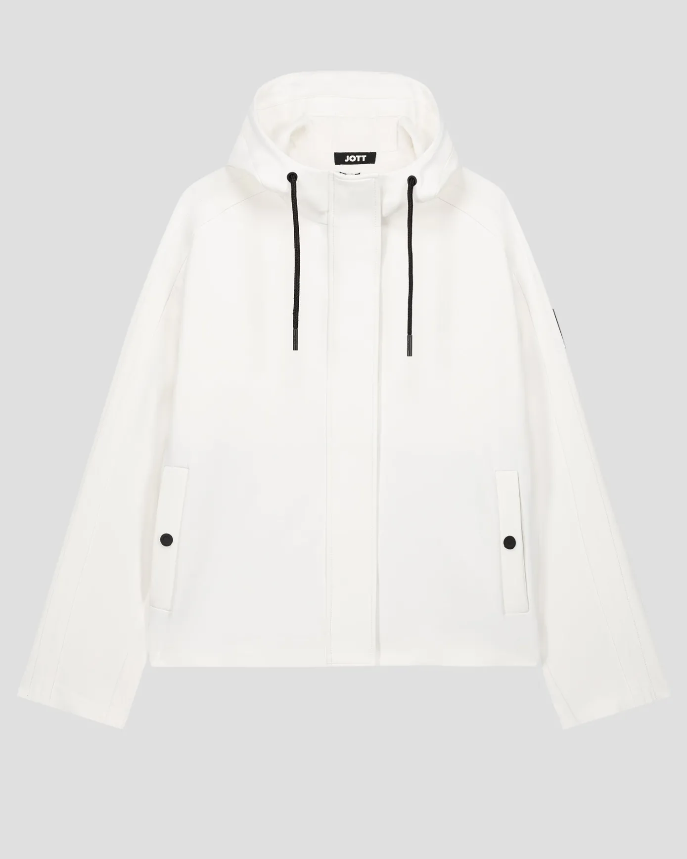 Veste courte bimatière 'oversize' Blanc Ellen