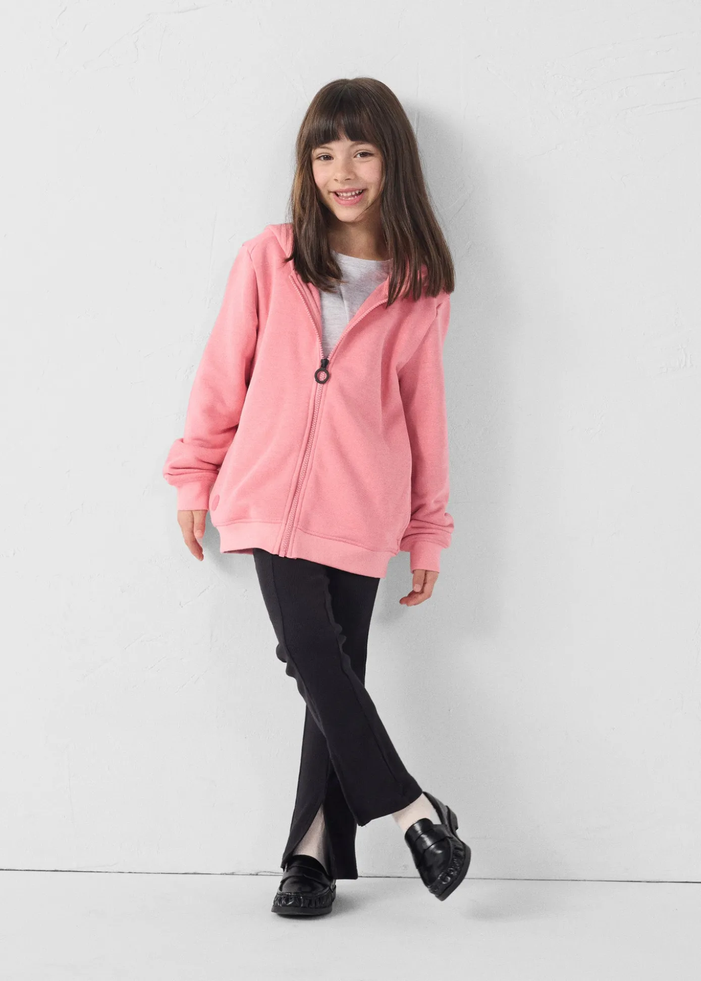 Veste enfant zippée à capuche Vibrant pink Arie