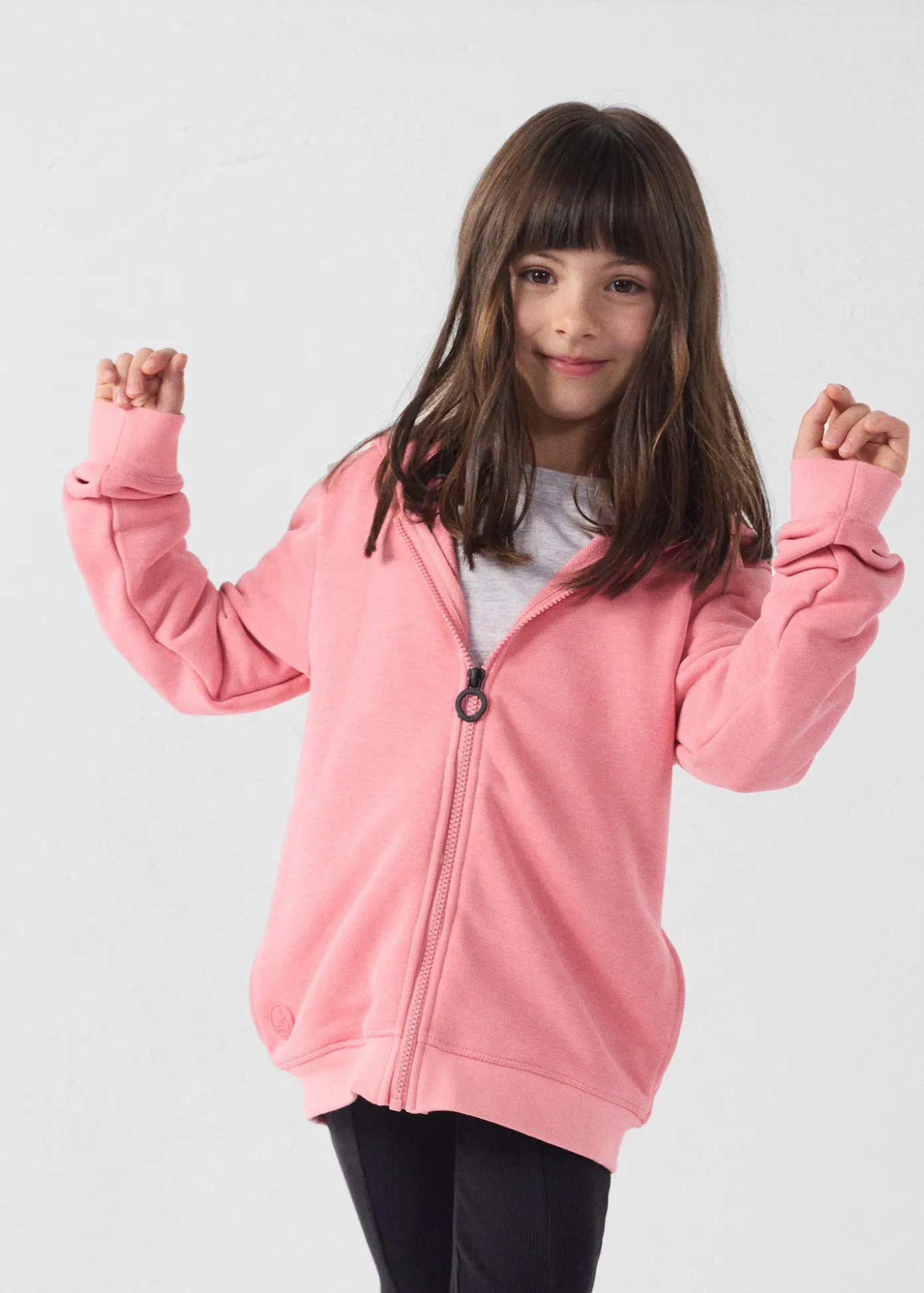Veste enfant zippée à capuche Vibrant pink Arie