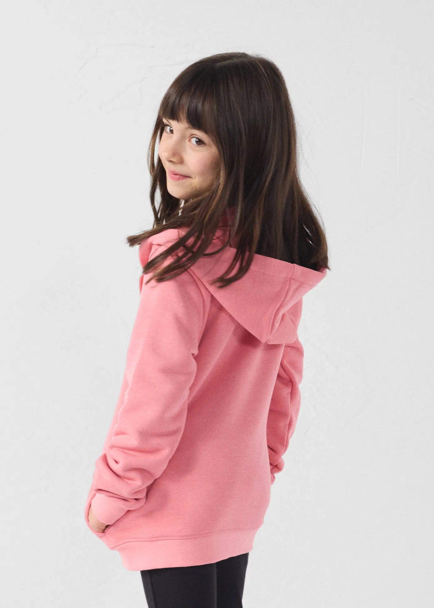 Veste enfant zippée à capuche Vibrant pink Arie