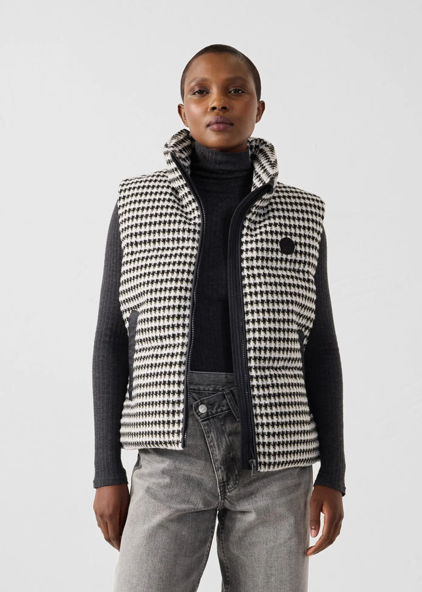 Veste Grand Froid puffer sans manches Naturel/noir Atsuma multico