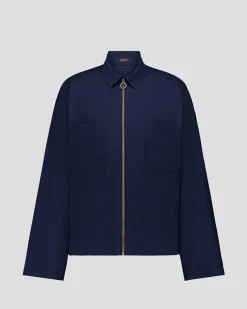Veste légère col chemise Marine Guy