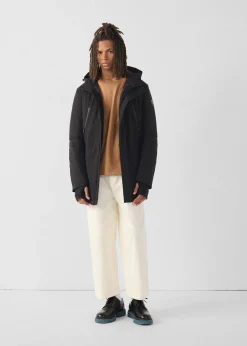 Veste longue à capuche Noir Icefloe
