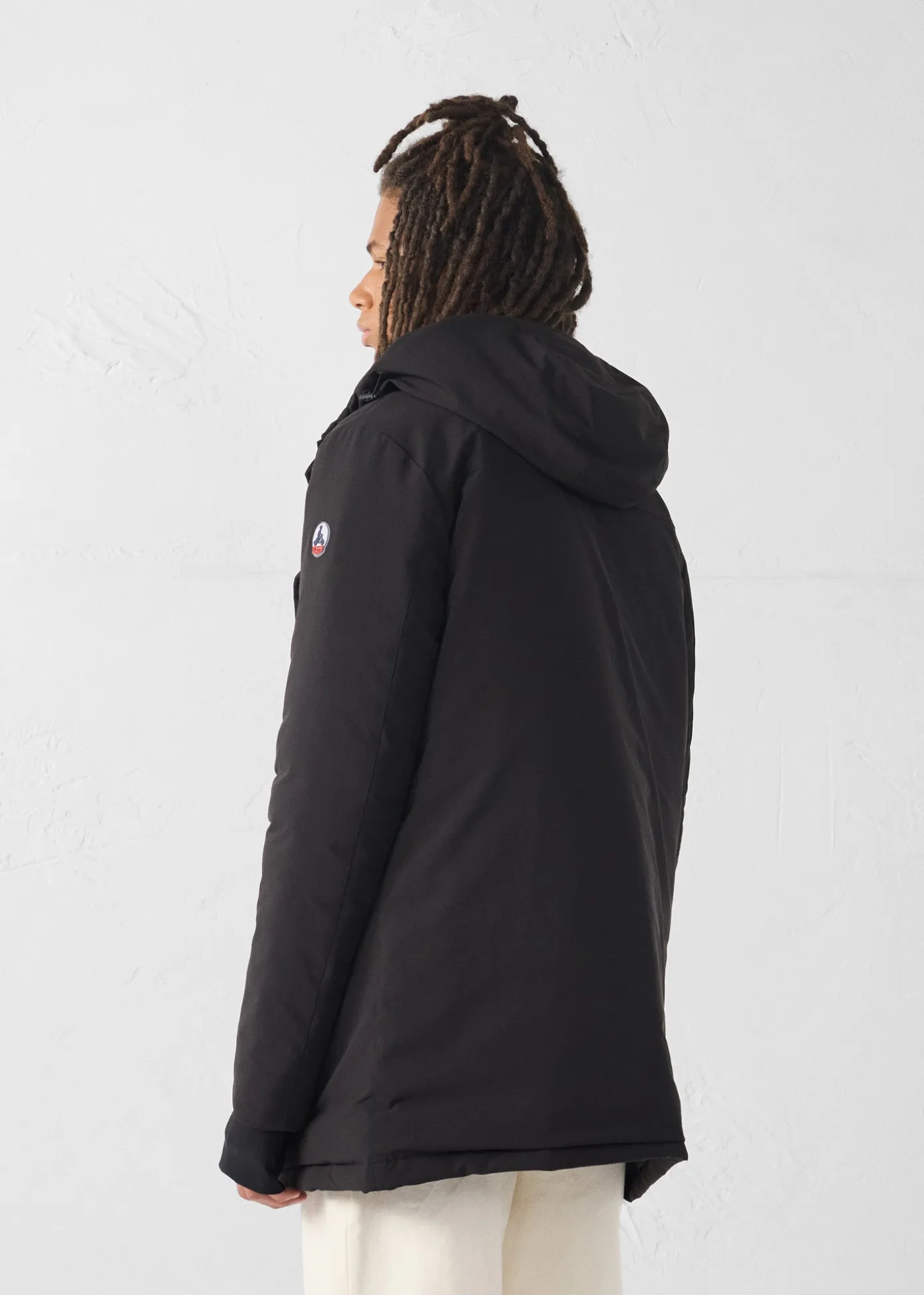 Veste longue à capuche Noir Icefloe