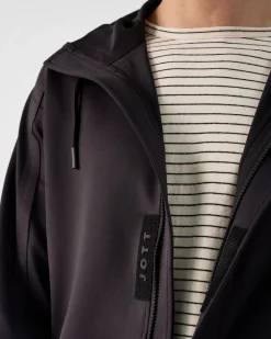 Veste 'oversize' bimatière Noir Ernest
