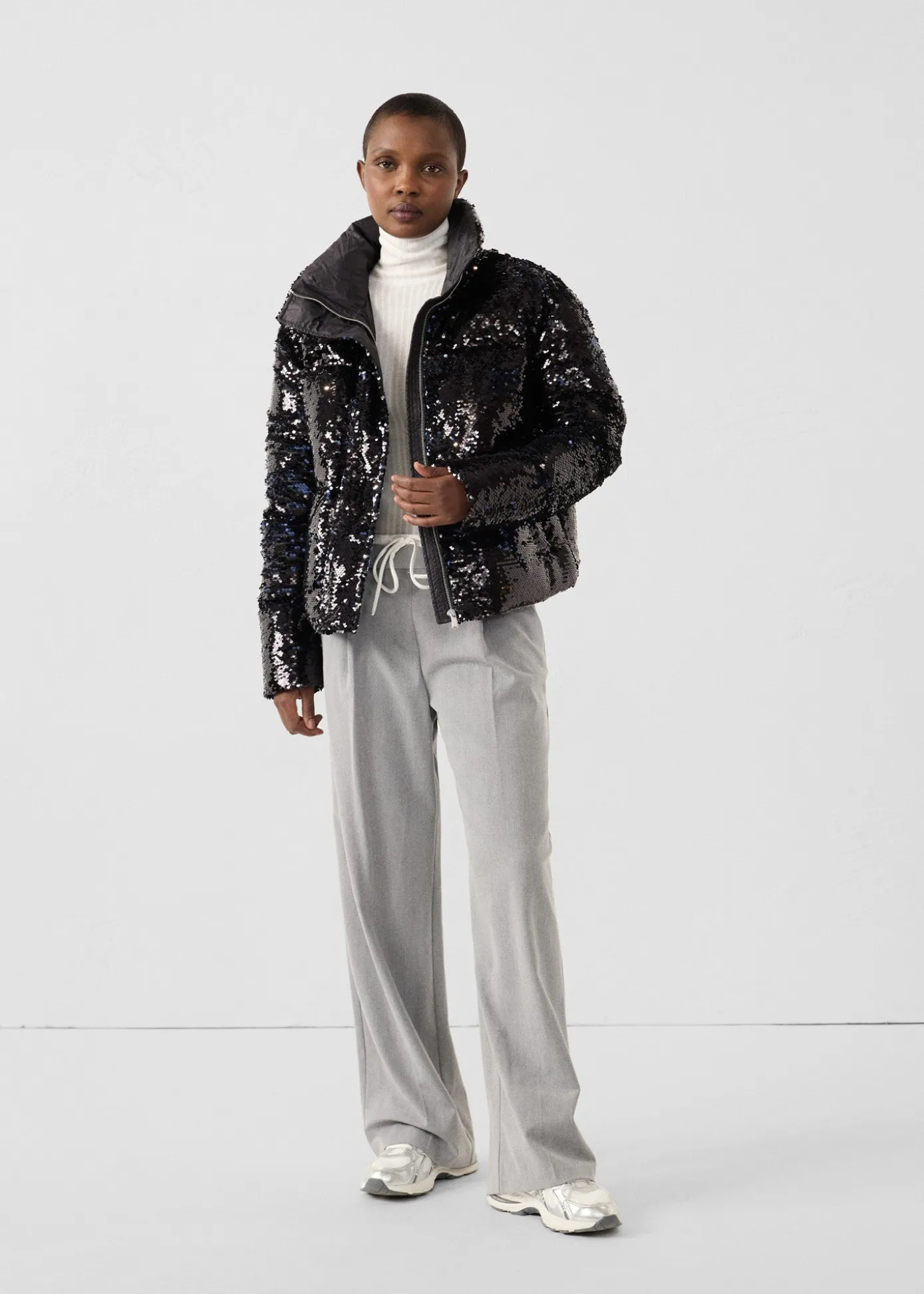 Veste à sequins Noir/marine Isadora