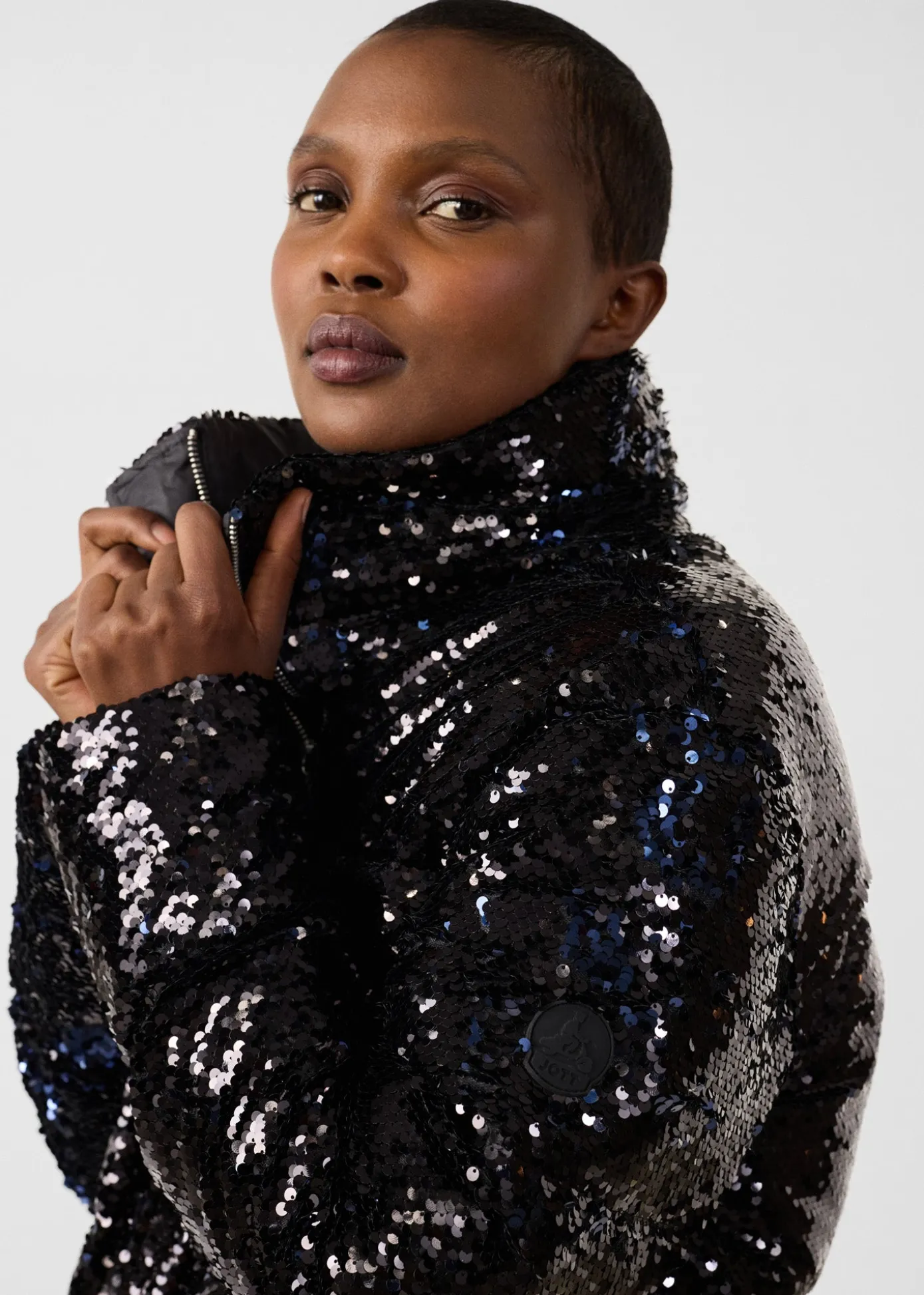 Veste à sequins Noir/marine Isadora
