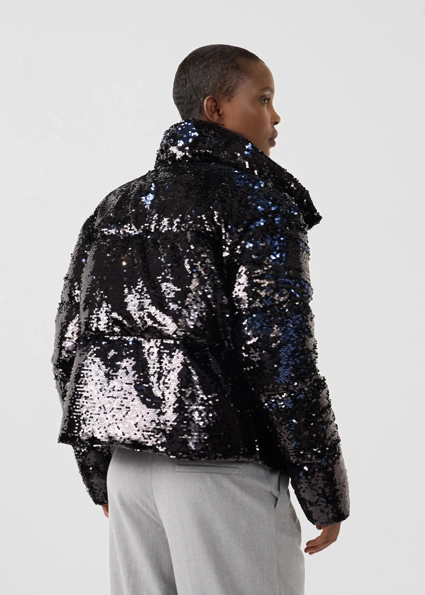 Veste à sequins Noir/marine Isadora