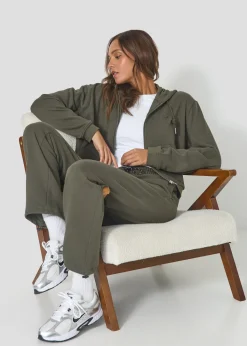 Veste zippée à capuche Army foncé Dalila