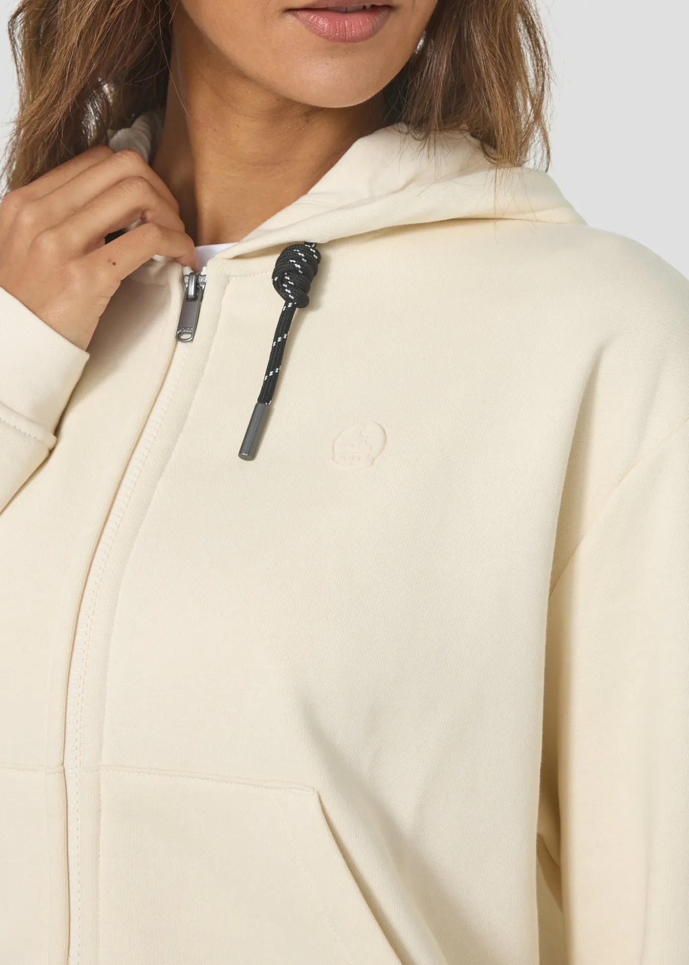 Veste zippée à capuche Naturel Dalila