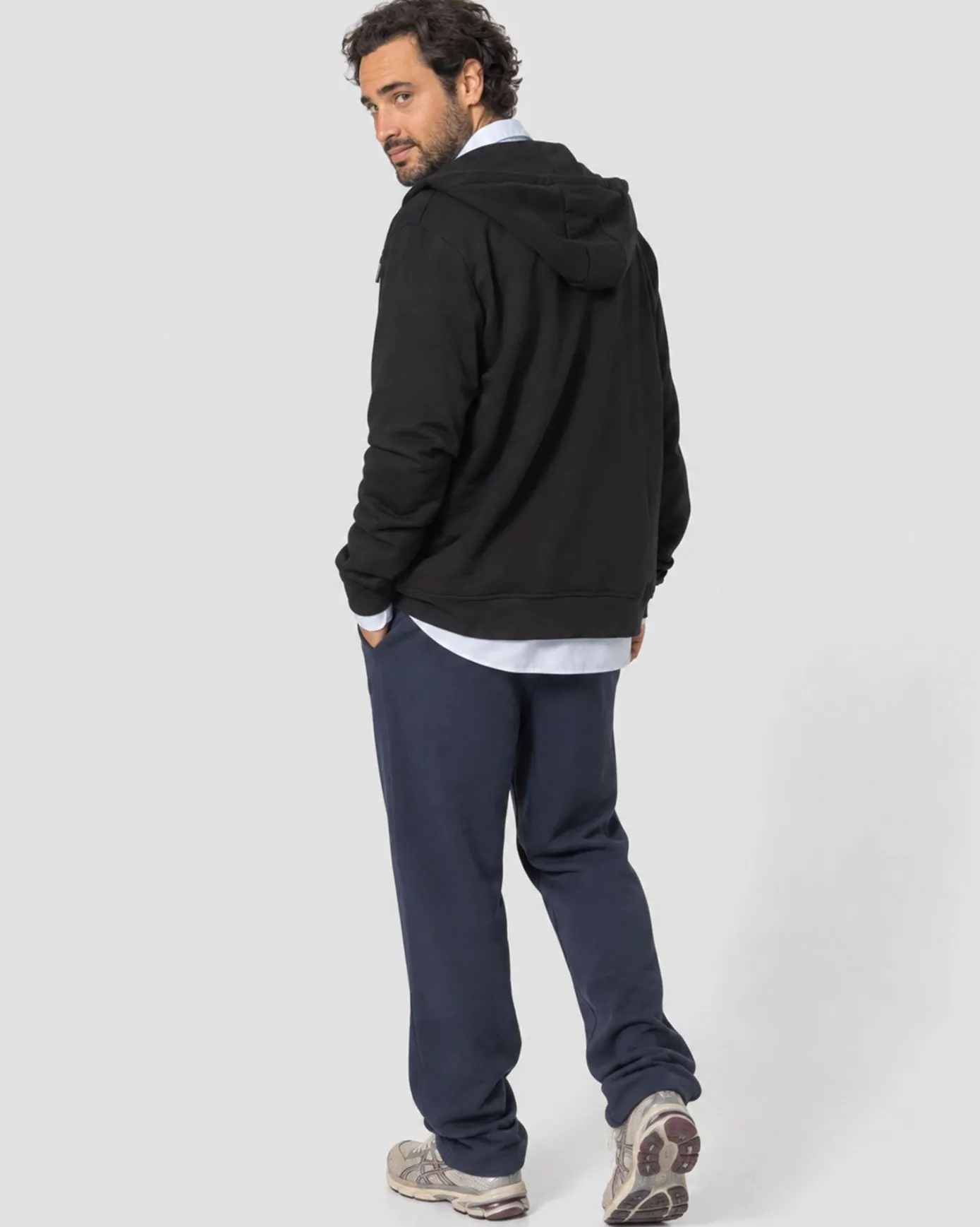 Veste zippée à capuche Noir Dalil