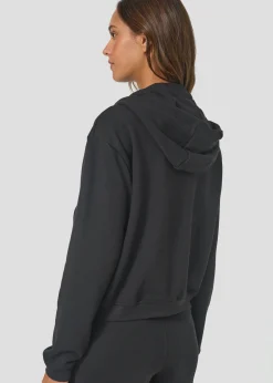 Veste zippée à capuche Noir Dalila