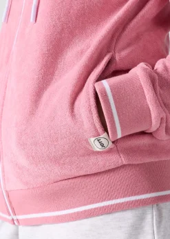 Veste zippée à capuche Pink antique Tellin