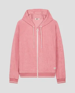 Veste zippée à capuche Pink antique Tellin