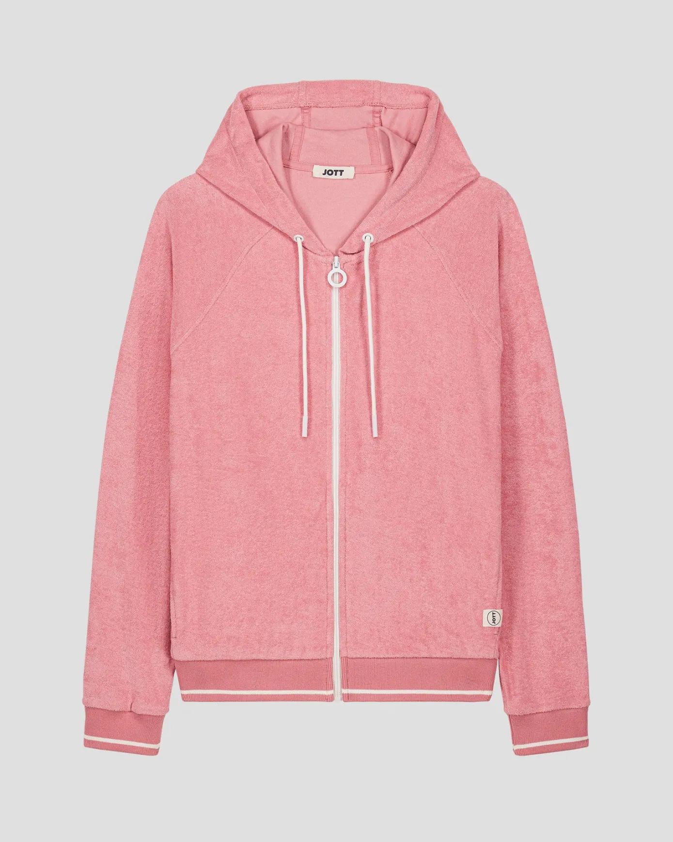 Veste zippée à capuche Pink antique Tellin