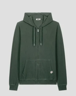 Veste zippée à capuche Vert sauge Edgar