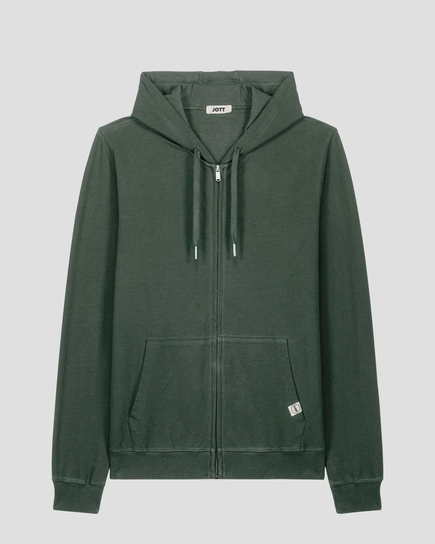 Veste zippée à capuche Vert sauge Edgar