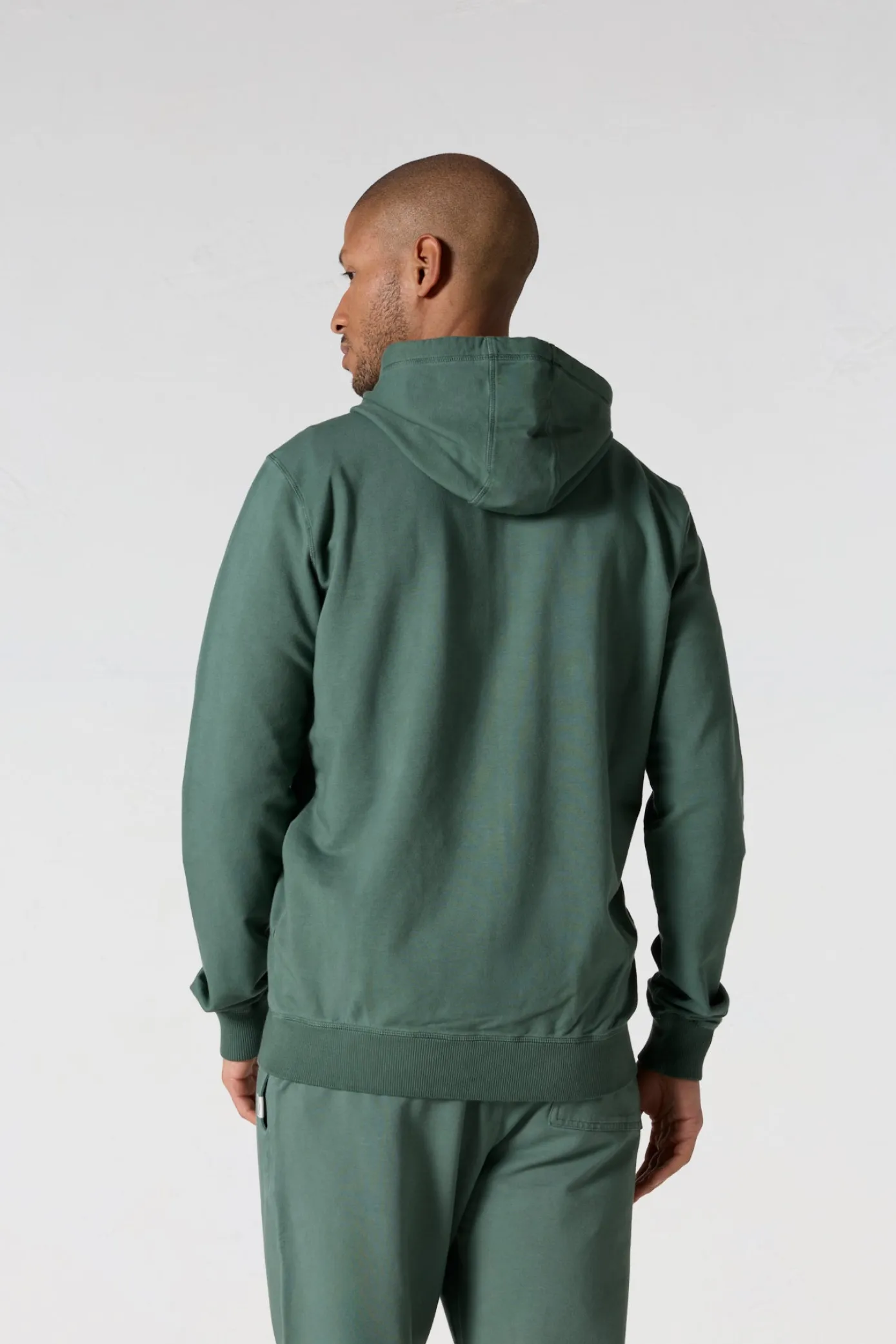 Veste zippée à capuche Vert sauge Edgar