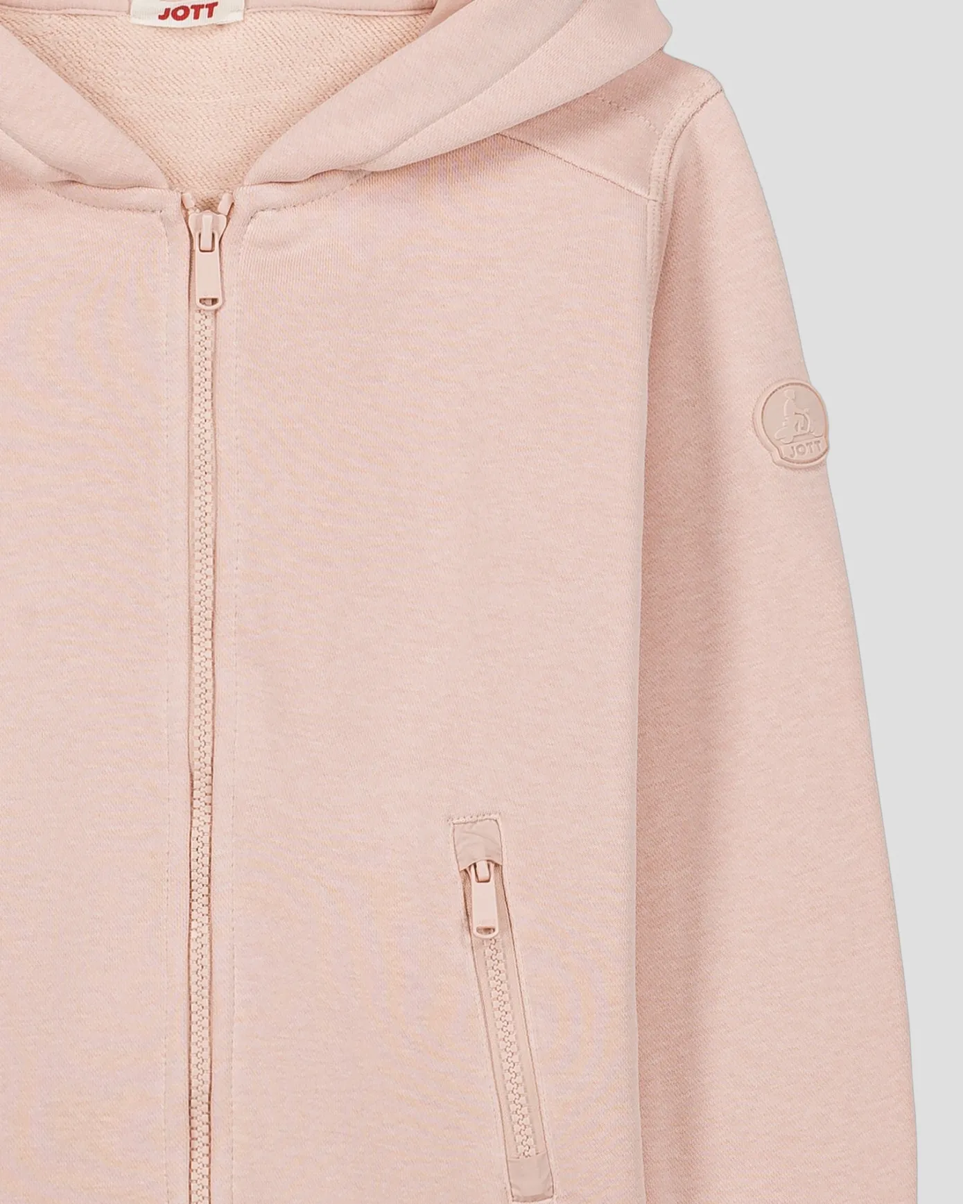 Veste zippée enfant en coton Pêche clair Tango