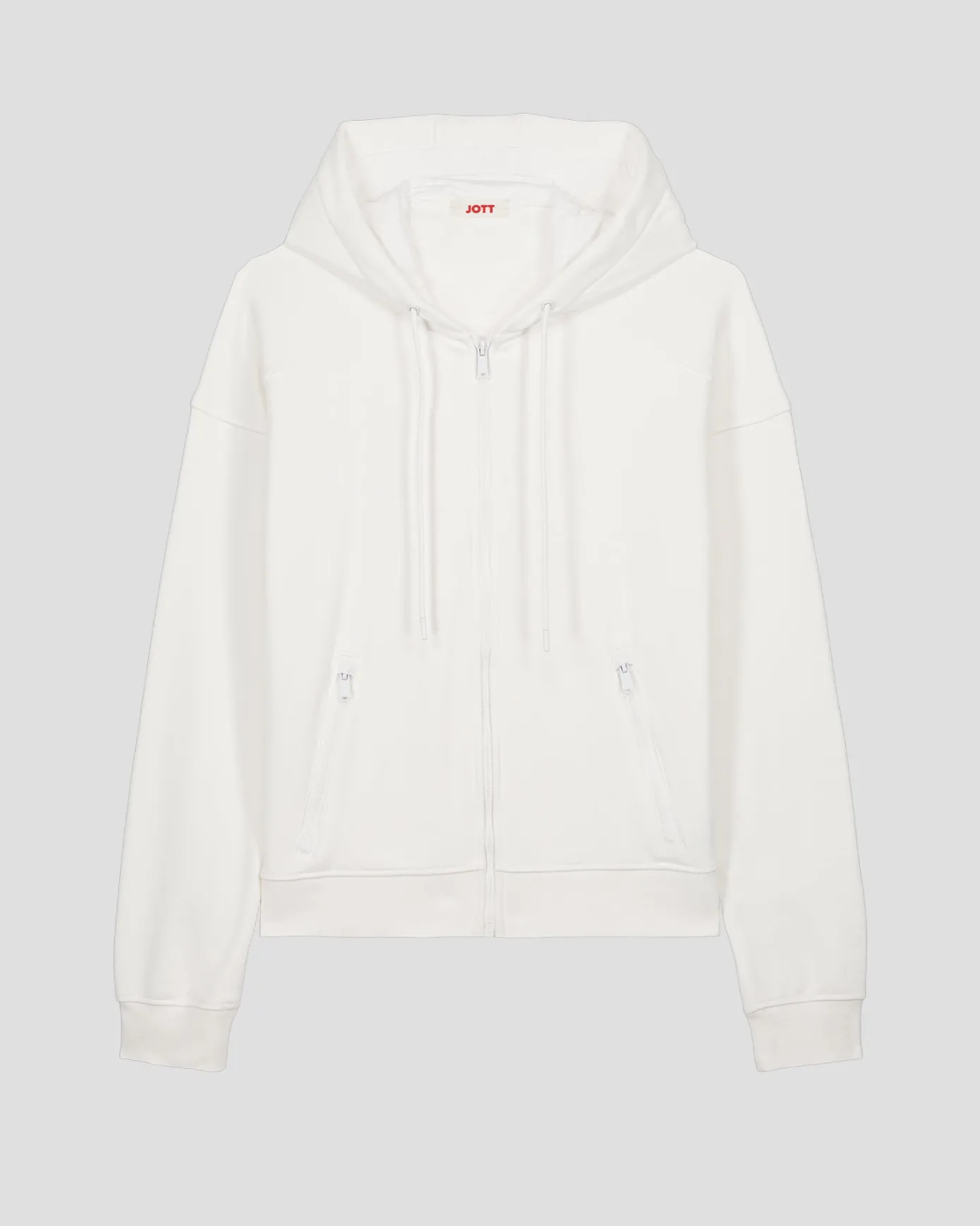 Veste zippée en molleton Blanc Leda