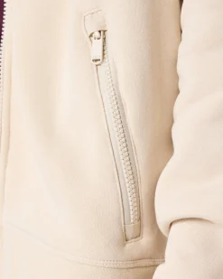 Veste zippée en molleton Sable Leda