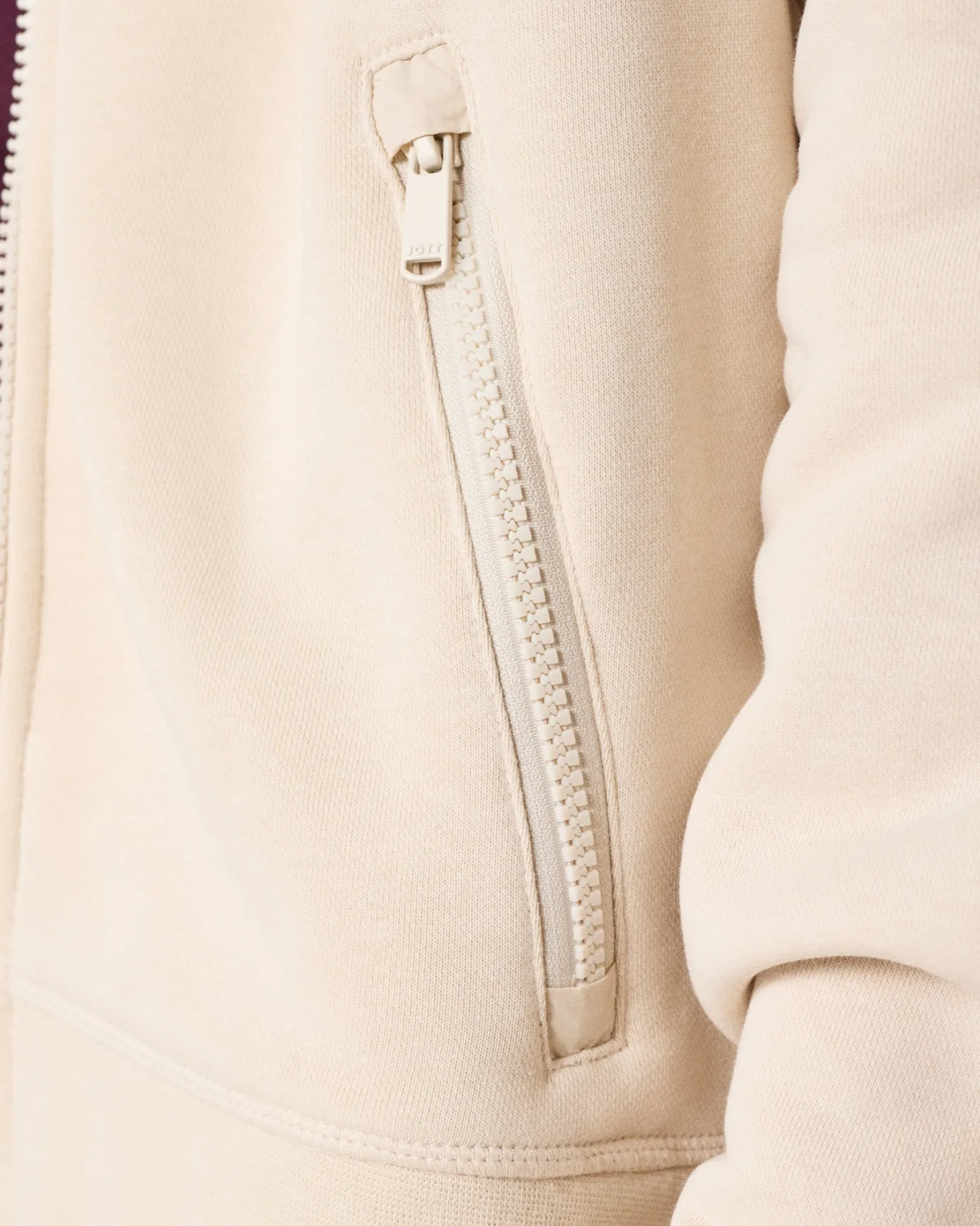Veste zippée en molleton Sable Leda