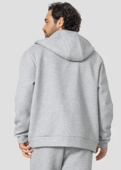 Veste zippée oversize à capuche Gris chiné Vahe