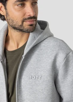 Veste zippée oversize à capuche Gris chiné Vahe