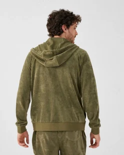 Veste zippée éponge à capuche Army Mojave